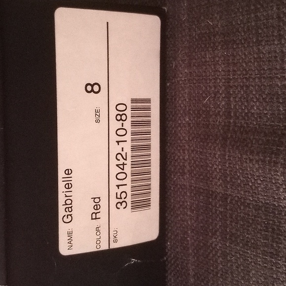 Red and black snake skin print 6 inch heels. - Picture 4 of 4